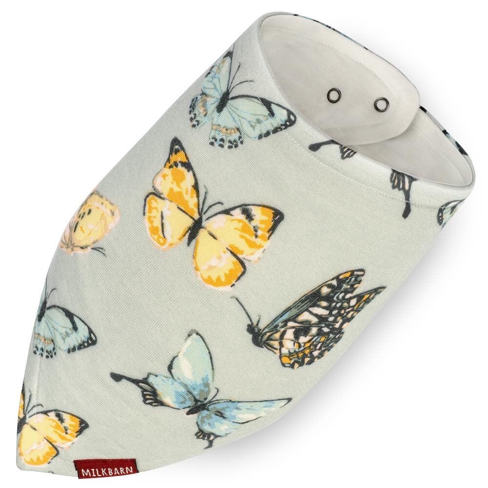 MILKBARN Butterfly Bamboo Three-Layer Kerchief Bib
